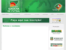 Tablet Screenshot of ligagauchadefutsal.com.br